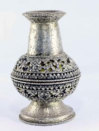Silver Tibetan Flower Vase : Vase Over Imitation Amber Vol 2