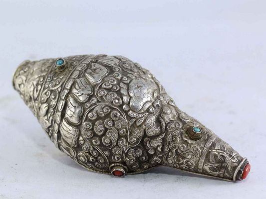 Silver Small Conch Shell With Full Silver Setting
