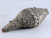 Silver Small Conch Shell With Full Silver Setting