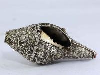 Silver Small Conch Shell With Full Silver Setting