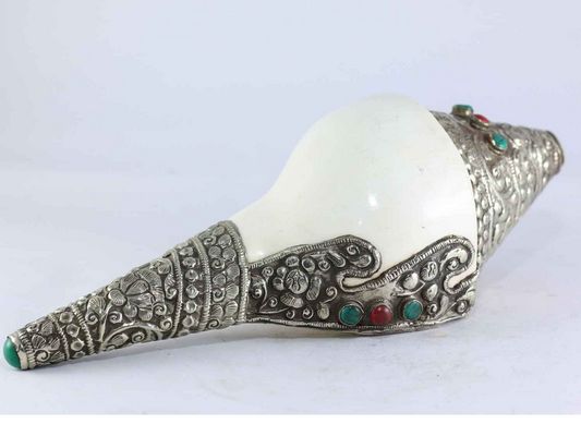 White Metal Conch Shell