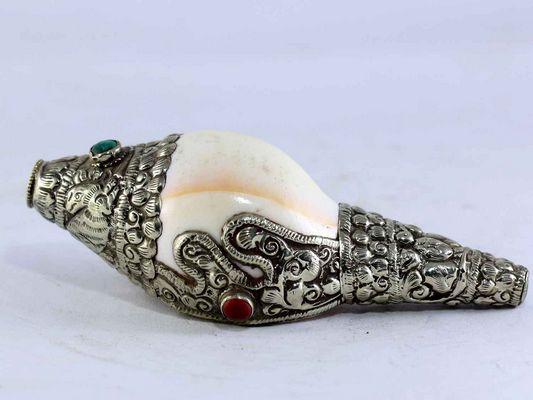 White Metal Conch Shell