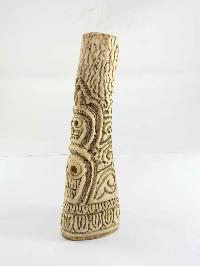 Tibet Tantra Old Cattle Bone Carved Skull Stamp