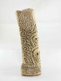 Tibet Tantra Old Cattle Bone Carved Skull Stamp