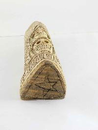 Tibet Tantra Old Cattle Bone Carved Skull Stamp