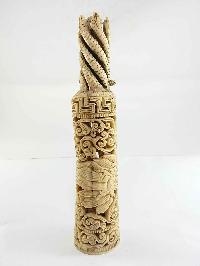 Tibet Tantra Old Cattle Bone Carved Endless Knot Stamp