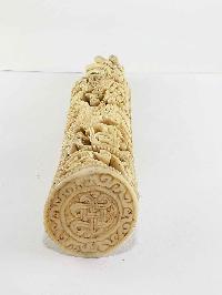 Tibet Tantra Old Cattle Bone Carved Endless Knot Stamp