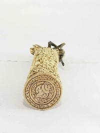Tibet Tantra Old Cattle Bone Carved Tibetan Stanp