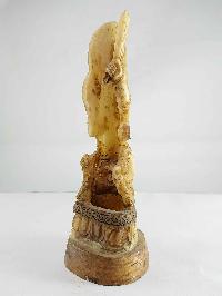 Tibet Tantra Old Cattle Bone Carved Mahakala