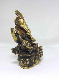 Brass Ganesh Statue Antique Finishing