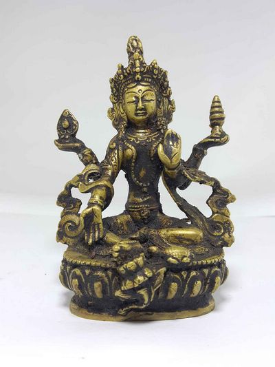 Brass Laxmi Statue Antique Finishing