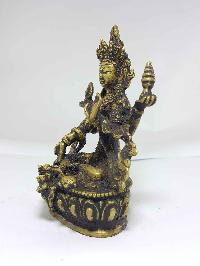 Brass Laxmi Statue Antique Finishing