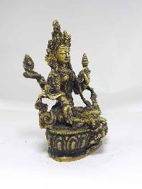 Brass Laxmi Statue Antique Finishing