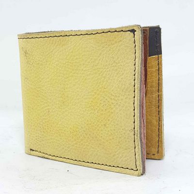 Pure Leather Handmade Wallet [5 Pocket], [cream]