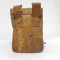 Pure Leather Handmade Belt Bag [all Hand Stitched], [1 Pocket], [leather Button Lock], [black]