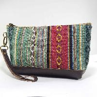 Gheri Cotton And Leather Shoulder Bag [1 Pocket], [1 Zip]