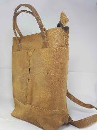 Himalayan Yak Leather Shopping Bag [3 Pocket], [1 Hidden Pocket], [1 Zip]