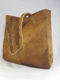 Himalayan Yak Leather Shopping Bag [medium]
