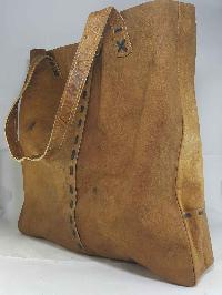 Himalayan Yak Leather Shopping Bag [large]