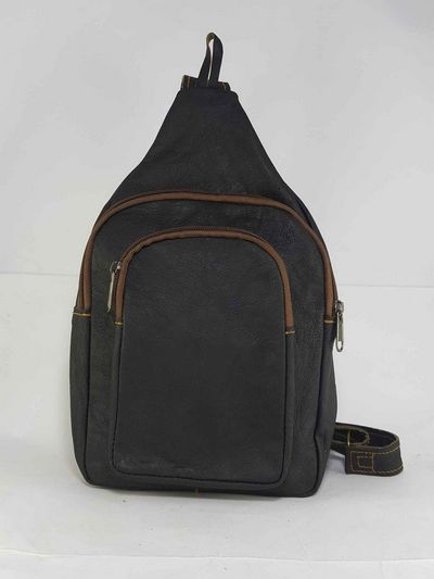 Himalayan Yak Leather Cross Shoulder Bag [2 Pockets 2 Zip]