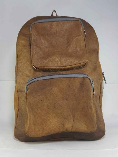 Himalayan Yak Leather Backpack Bag [3 Zip], [3 Pocket]