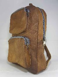 Himalayan Yak Leather Backpack Bag [3 Zip], [3 Pocket]