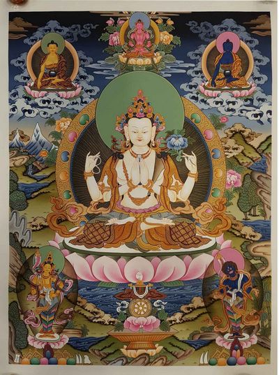 Tibetan Hand Painted Thangka