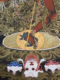Vajravarahi - Dorje Phagmo Yogini Tibetan Hand Painted Thangka [real Gold]