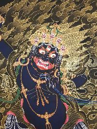 Vajrapani [chana Dorje] Tibetan Hand Painted Thangka [real Gold]