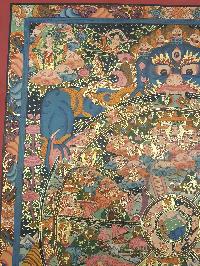 Wheel Of Life Hand Made Tibetan Thangka [smoke Antique]