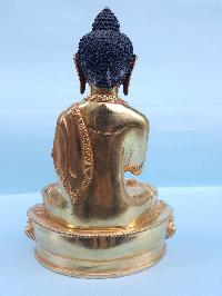 Vairocana Buddha - Tibetan Handmade Statue [full Fire Gold Plated], [painted Face]