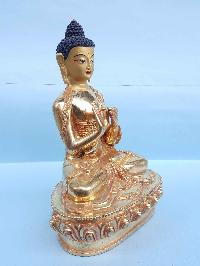 Vairocana Buddha - Tibetan Handmade Statue [full Fire Gold Plated], [painted Face]
