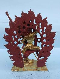 Vajravarahi - Dorje Phagmo Yogini Tibetan Handmade Statue [last From The Mold], [full Fire Gold Plated], [painted Face]