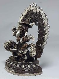 Statue Of Dorje Legpa [silver Plated], [chocolate Oxidized]