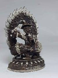 Statue Of Dorje Legpa [silver Plated], [chocolate Oxidized]