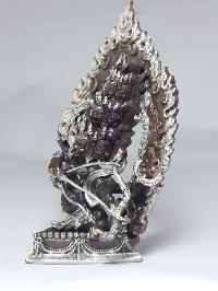 Statue Of Rahula [silver Plated], [chocolate Oxidized]