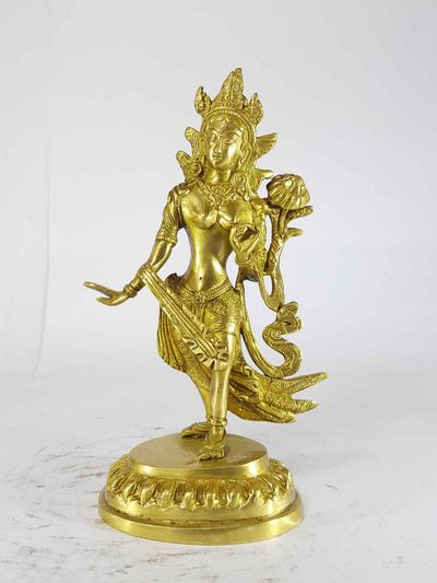 Dancing White Tara Statue [sand Casting], [glossy], [small]