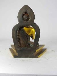 Blessing Buddha - Amoghasiddhi Buddha Statue [sand Casting], [brown Antique]