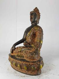 Shakyamuni Buddha Statue [sand Casting], [black And Red Antique]