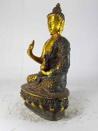 Blessing Buddha - Amoghasiddhi Buddha Statue [sand Casting], [brown Antique]