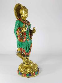 Blessing Buddha - Amoghasiddhi Buddha Statue [sand Casting], [stone Setting]