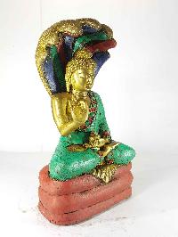 Blessing Buddha - Amoghasiddhi Buddha Statue [sand Casting], [stone Setting]