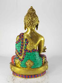 Medicine Buddha Statue [sand Casting], [stone Setting]