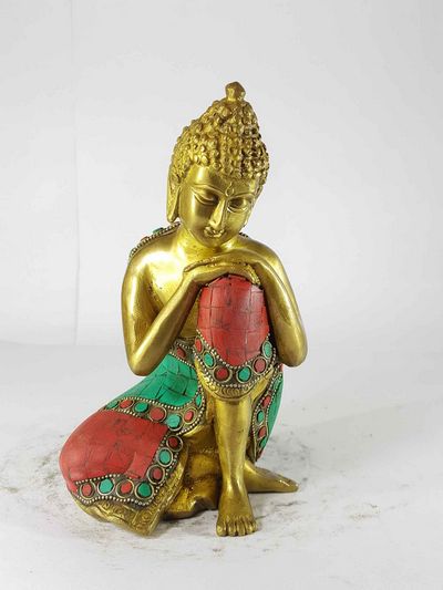 Resting Buddha Statue [sand Casting], [stone Setting]