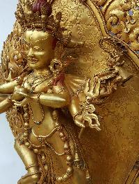 Vajravarahi - Dorje Phagmo Yogini Statue [full Gold Plated], [big Statue]
