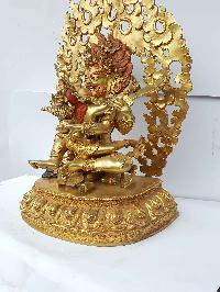 Stilling Mahakala - Four Arms With Consort, [shakti], Yab-yum Statue [full Fire Gold Plated], [big Statue]