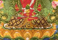 Amitayus, Aparimita Tibetan Hand Painted Buddhist Thangka [real Gold], [traditional Color], Chepame