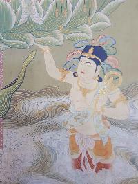 Old Thangka Of Japanese Guanyin [chundi], [chenrezig], [real Gold], [cundi, Chandi]