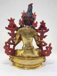 Green Tara Statue [full Gold Plated], [painted Face]