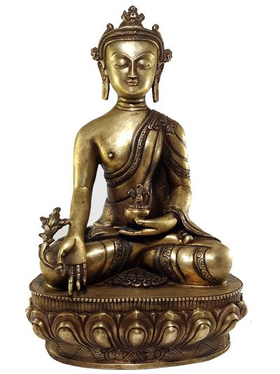 Medicine Buddha [master Quality] Statue Bronze Finishing, [rare Find]